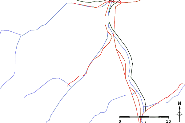 Roads and rivers close to Fulpmes