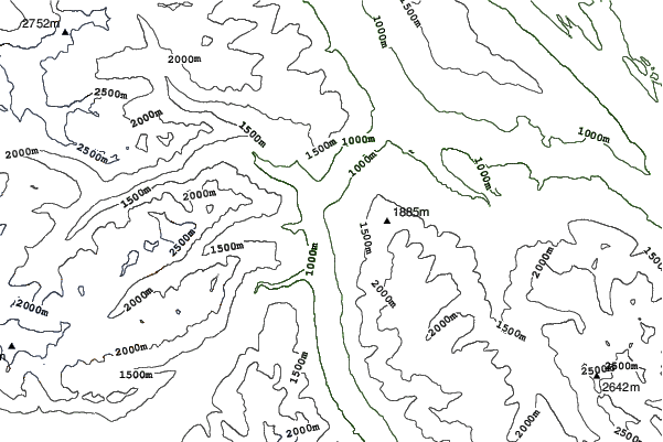 Great Canadian Heli-Skiing neighbourhood contours