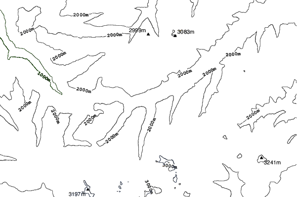 Galtur-Silvapark neighbourhood contours
