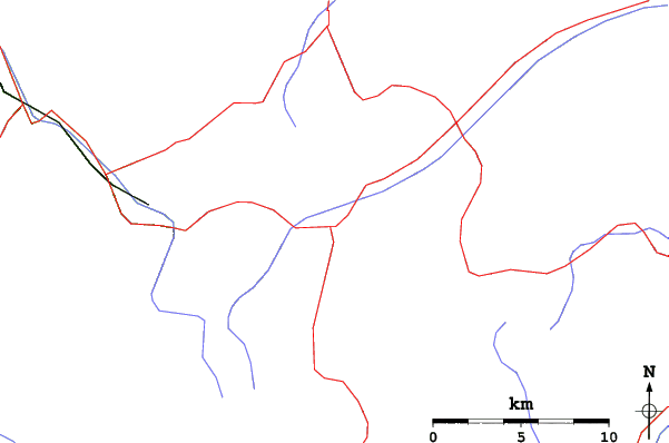 Roads and rivers close to Galtur-Silvapark