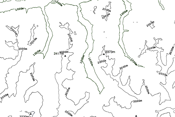 Gasteiner Tal neighbourhood contours