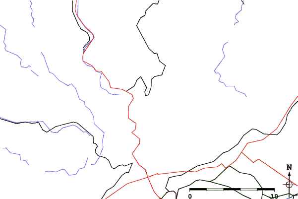 Roads and rivers close to Geising