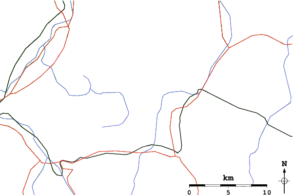 Roads and rivers close to Going