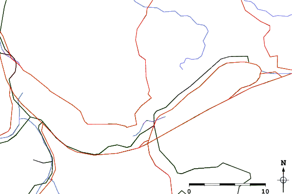 Roads and rivers close to Habkern