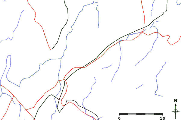 Roads and rivers close to Hidden Valley Club