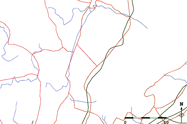Roads and rivers close to Hirasan