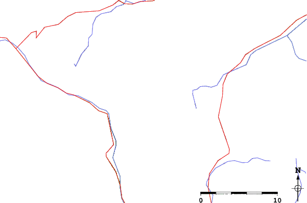 Roads and rivers close to Isola 2000