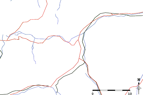 Roads and rivers close to Jaunpass - Boltigen