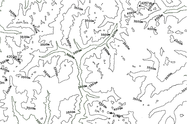 Kendall Mountain neighbourhood contours