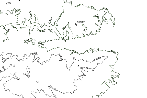 Kope Mountain neighbourhood contours