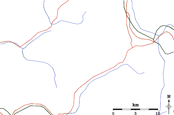 Roads and rivers close to La Giettaz