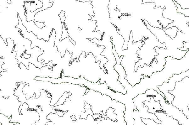 Los Penitentes neighbourhood contours