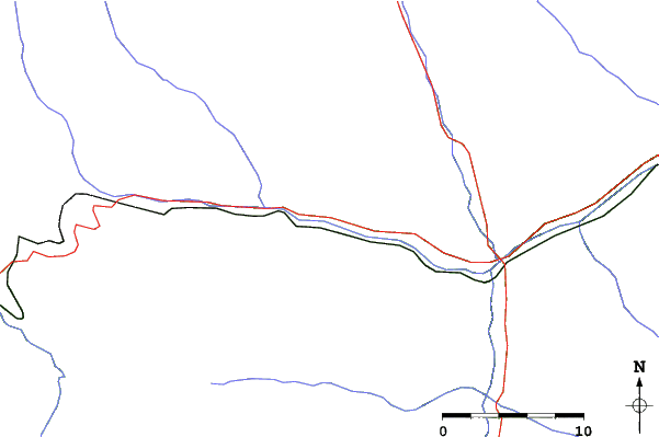 Roads and rivers close to Los Puquios