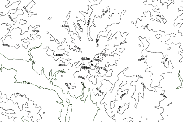 Lowther Hills neighbourhood contours