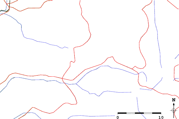 Roads and rivers close to Malyovitsa