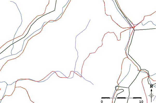 Roads and rivers close to Méaudre