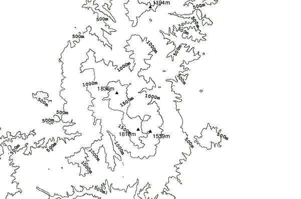 Miyagi Zao Sumikawa Snow Park neighbourhood contours