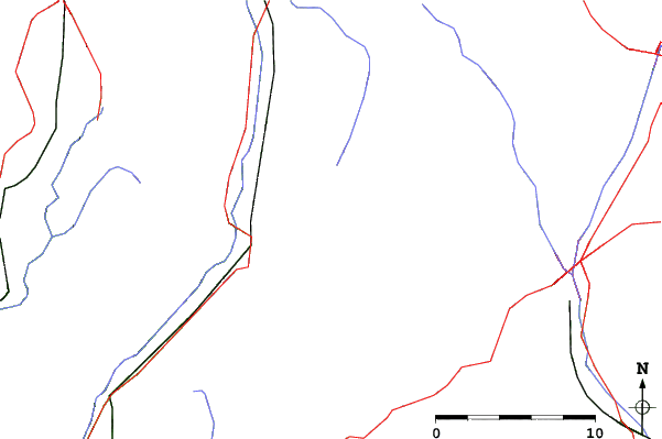 Roads and rivers close to Mohawk Mountain