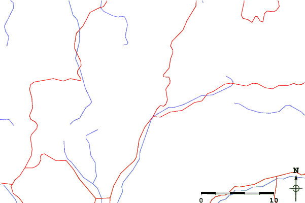 Roads and rivers close to Mt Ilgaz