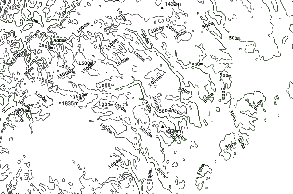 Nesbyen neighbourhood contours