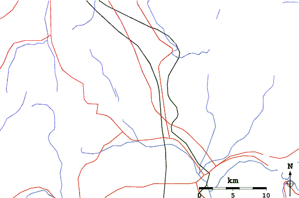 Roads and rivers close to Norn Minakami
