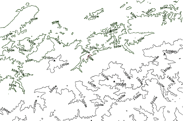 Ober Gatlinburg Ski Resort neighbourhood contours