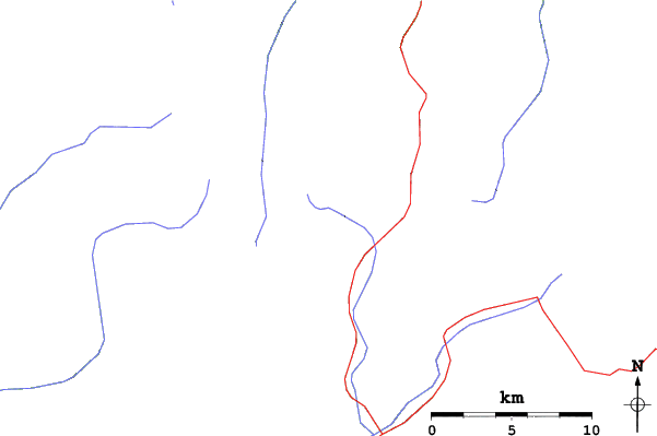 Roads and rivers close to Vallnord-Arcalís