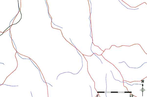 Roads and rivers close to Oyasu Onsen