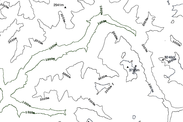 Peisey/Vallandry neighbourhood contours