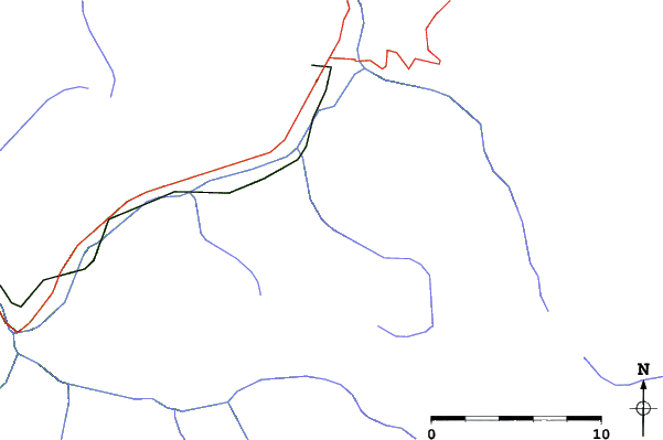 Roads and rivers close to Peisey/Vallandry