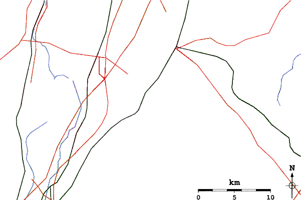 Roads and rivers close to Powder Ridge