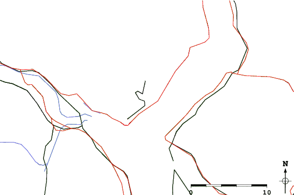 Roads and rivers close to Pian Di Sole Premeno