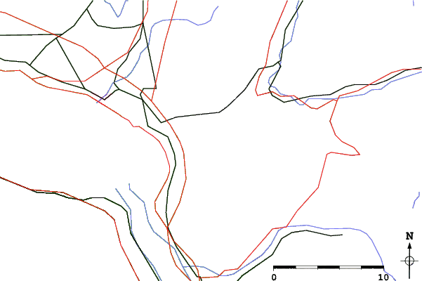 Roads and rivers close to Rochers-de-Naye - Caux