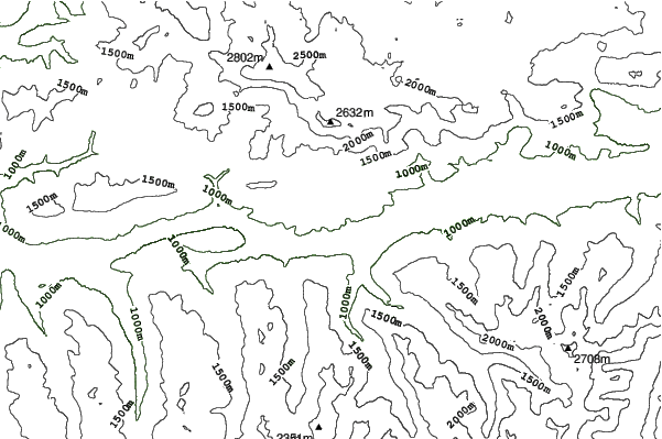 Rohrmoos neighbourhood contours