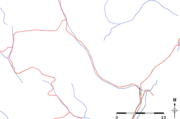 Roads and rivers close to San Vito Di Cadore