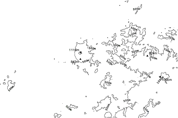 Sanbe Onsen neighbourhood contours