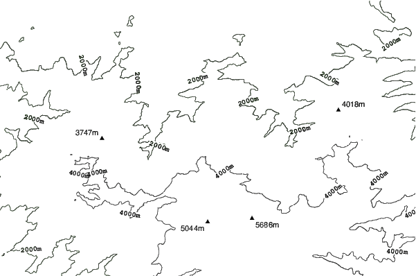 Sierra Nevada de Santa Marta neighbourhood contours