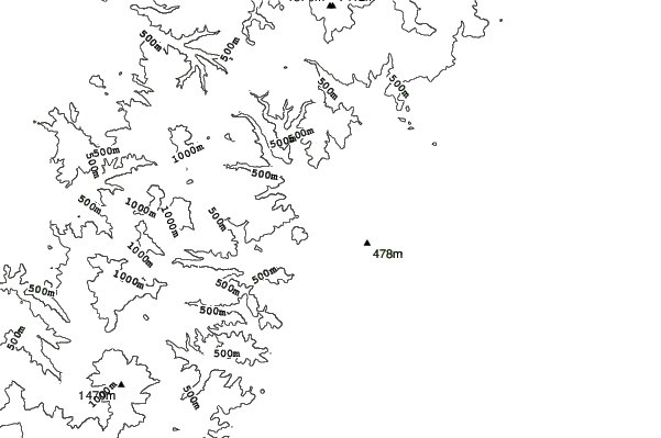 Sendai Highland neighbourhood contours