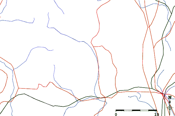 Roads and rivers close to Shizukuishi