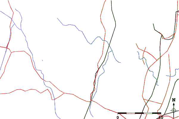 Roads and rivers close to Ski Sundown