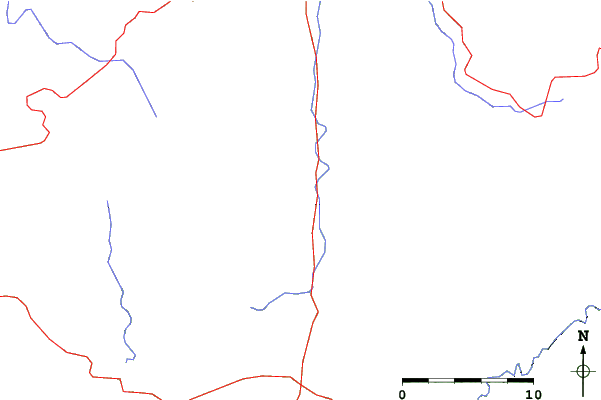 Roads and rivers close to Sky Valley