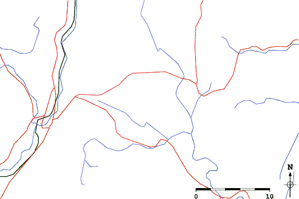Roads and rivers close to Stratton Mountain