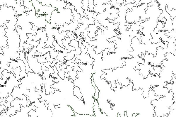 Tanigawadake Tenjindaira neighbourhood contours