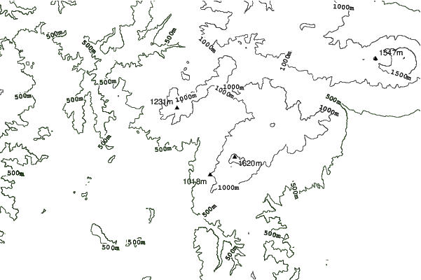 Tazawako kogen assle neighbourhood contours