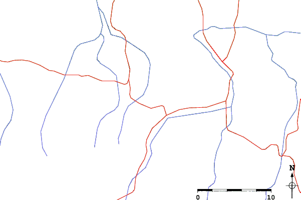 Roads and rivers close to Toguz-Bulak Mountain Ski Base