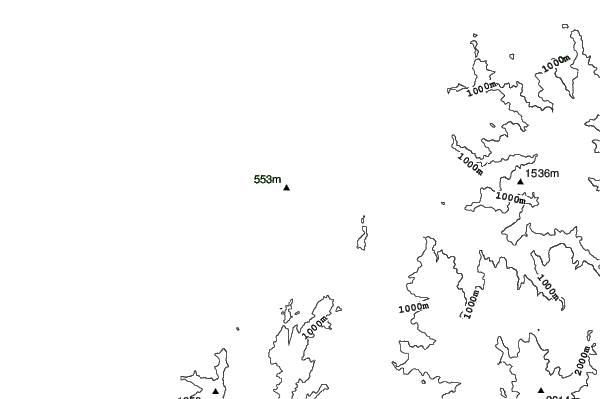 Torigoe Kogen Dainichi neighbourhood contours