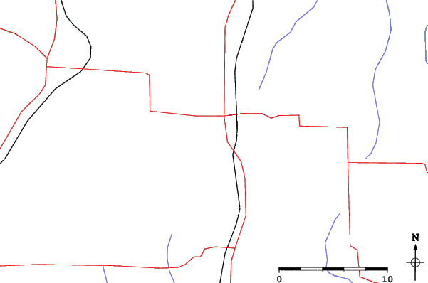 Roads and rivers close to Treetops