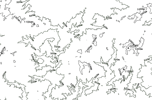 Tsuguro Kogen neighbourhood contours