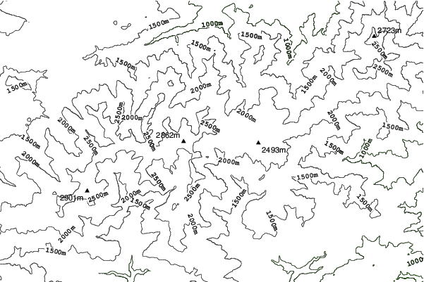 Vallter 2000 neighbourhood contours