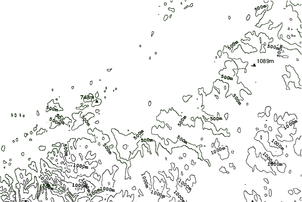 Vassfjellet neighbourhood contours
